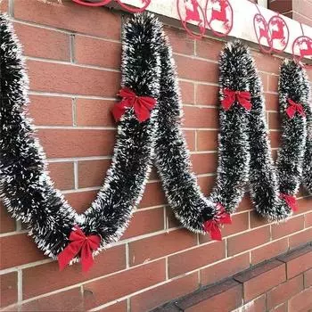 2 м украшение в сочельник, топы для бара, лента, гирлянда, Рождественская елка, кухонные украшения, украшение для свадебной вечеринки, реквизит 1pc зелёный