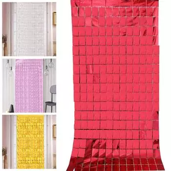 2 м водонепроницаемый свадебный фон для дня рождения, декор для вечеринки, занавес, настенный фон, квадратный декор для дома с блестками, фон для девичника королевский синий