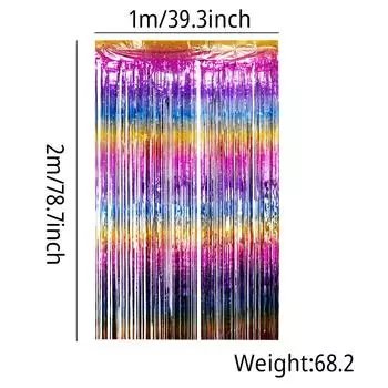 2 м Яркий Гламурный Градиентный Дождь Идеально Подходит Для Свадебного Декора И Праздничных Торжеств