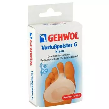 2 маленькие подушечки для передней части стопы из полимерного геля Gebol