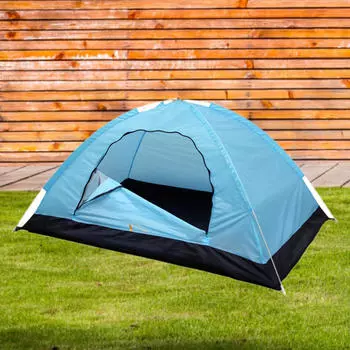 2-местная палатка для кемпинга, простая в установке, складная, переносная, с сумкой для хранения для пикника синий