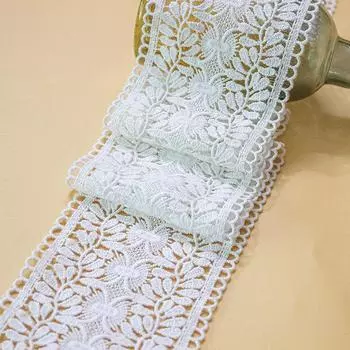 2 метра 9 см шириной Хлопок белый бежевый водорастворимое вышитое кружево домашняя ткань женская одежда детская одежда ткань аксессуары 2Meters белый