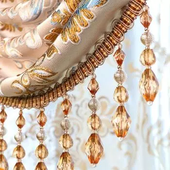 2 метра цветной хрустальный подвесной кисточки занавеска бахрома глянцевые бусины кружевная отделка кисточками лента швейное ремесло свадебная обивка декор 2M