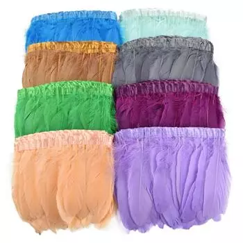 2 метра цветные гусиные перья на ленте с отделкой, белая, черная лента с гусями, бахрома для одежды, накидка, швейная флекос, свадебные аксессуары