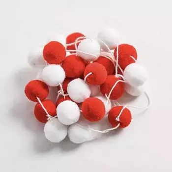 2 метра DIY ручной работы красочный помпон шар кулон скандинавская серия шерстяной войлок шарик гирлянда детская комната подвесное украшение красный