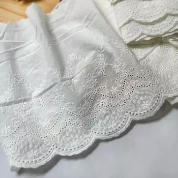 2 метра/лот 20 см в ширину чистый хлопок высококачественная ткань бумага белая вышивка DIY для платья одежда домашний текстиль пошив ткани белый