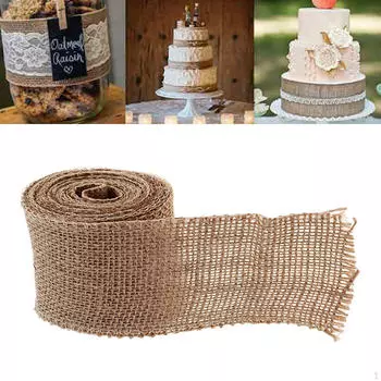 2-метровая лента из натуральной джутовой мешковины в деревенском стиле для свадьбы, мм