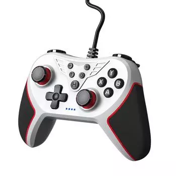 2-метровый USB-проводной игровой контроллер для игровой консоли Nintendo Switch, проводной геймпад для ПК с вибрацией, скорострельный геймпад, джойстик белый