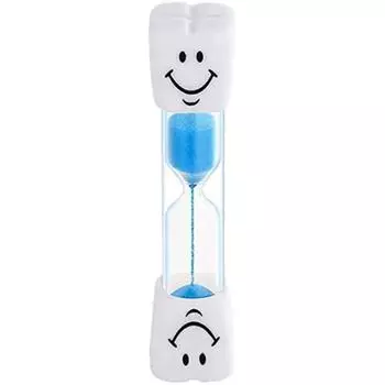 2-минутный смайлик детей синяя зубная щетка таймер-120 второй раз приготовление подарка вручную мыть зубы щетки 2x2x10cm