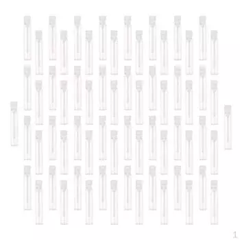 2 мл 50 шт. мини-стеклянные флаконы для духов, портативные косметические флаконы для путешествий - белые,