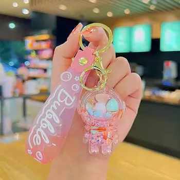 2 мл Сидящая поза, брелок в виде шерстяного медведя, милый, модный, изысканный кукла из смолы, брелок, подвеска на рюкзак One Size розовый