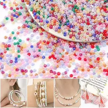 2 мм 20 г высококачественные бусины из искусственного нефрита с имитацией ледяных семян для изготовления ювелирных изделий своими руками, ожерелья, браслета, ювелирных изделий ручной работы, аксессуаров 2mm 2700pcs/Pack