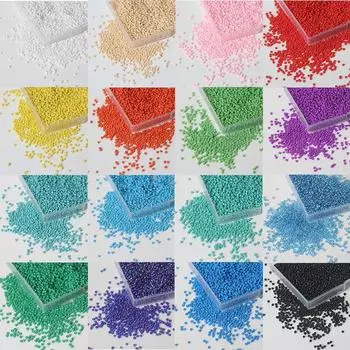 2 мм однотонные стеклянные бусины для самостоятельного изготовления украшений - серьги, браслеты, ожерелья, аксессуары чёрный