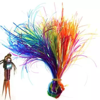 2 мм УФ Flashabou голографическая мишура Stonefly Nymph Back Jig Body Wrap приманка для рыбалки, материал для связывания мух розовый