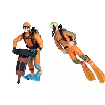 2/набор миниатюрных фигурок дайвера, приключенческий аквариум, декоративная фигурка