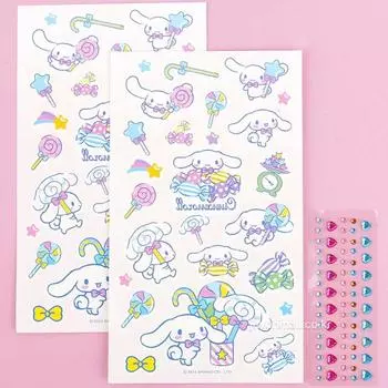 2 наклейки-татуировки Sanrio Jewel, 1 наклейка Jewel, Cinnamoroll, 1 шт.