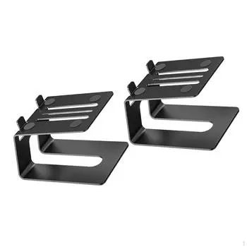 2 настольные стойки для колонок Студийный монитор C-образной формы, универсальные, прочные, универсальные, черного цвета, улучшающие качество