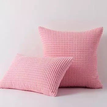 2 наволочки с кукурузным зернышком, наволочка из нейлона и полиэстера с кукурузной шерстью для домашнего офиса, плюшевая наволочка 18 x 18 -2pcs белый