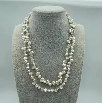 2-ниточное ЖЕМЧУЖНОЕ ОЖЕРЕЛЬЕ 17 дюймов