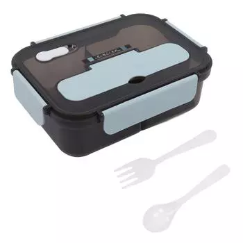 2 отделения Bento Boxes 1100 мл большой емкости Bento Lunch Box для студентов, работников, дома, школы L синий