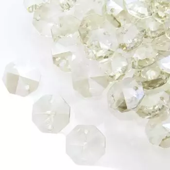 2 отверстия восьмиугольные хрустальные стеклянные бусины 14 мм ручной работы ловец солнца материал красочные детали для рукоделия аксессуары [KKD] (коньяк)