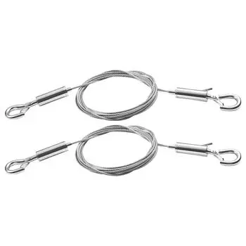 2 Pack Adjustable Stainless Steel Picture Hanging Wire Set Includes Small Hook and Large Hook for Art Frame Support 1M