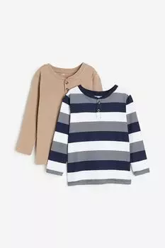 2-pack Henley tops