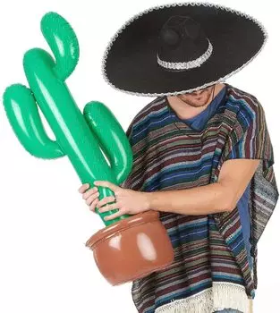 2 надувных кактуса 35 дюймов кактус дерево опора пляжный фон благосклонность для боярышника синий