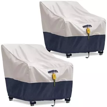 2 Pack Outdoor Chair Covers 100% Waterproof Patio Furniture Covers Protector 600D Oxford Heavy Duty Lawn Garden Furniture Cover 31x32x32inch