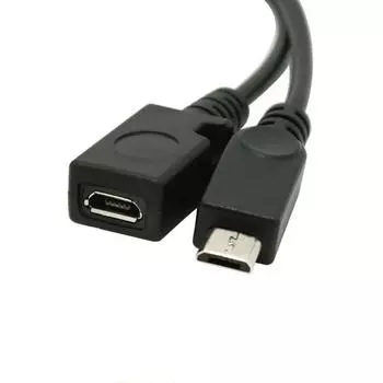 2 Pack Usb Port Terminal Adapter Otg Cable For Fire 2nd Or Tv Fire Stick 3 Gen Z7F1 black-One-size