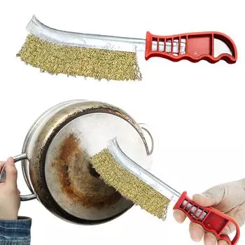 2 шт. набор проволочных щеток для удаления царапин, нержавеющая стальная проволочная щетка для очистки автомобиля от сварочного шлака и ржавчины