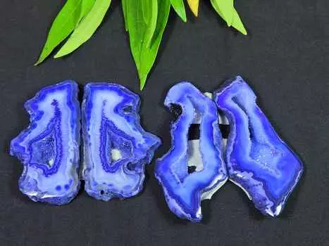 2 Pair Blue Solar Druzy Matched Earring Pair Cabochon Gemstone Lot 55-57MM RQ-2769