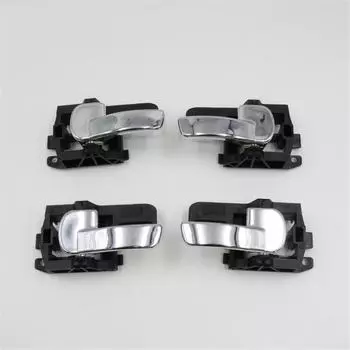 2 Pair Professional Black Plastic Car Automobile Interior Door Handle Left+Right