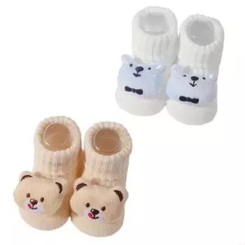 2 Pairs/3 Pairs Baby Ankle Socks Knitted Socks with Cartoon Cotton Socks Soft Socks for Newborns Infant 3-12 Month M