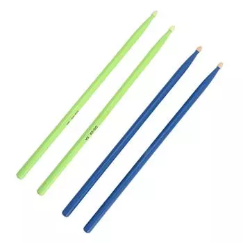 2 Pairs 5A Drum Sticks Maple Wood Jazz Practice Drumstick Replacement Percussion Accessories for синий