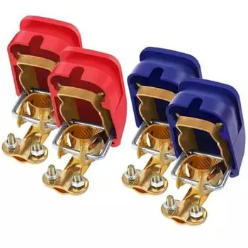 2 Pairs Car Battery Clips Quick Release Battery Terminals For All Standard Round Post Size Batteries Battery Cables Connectors CHINA