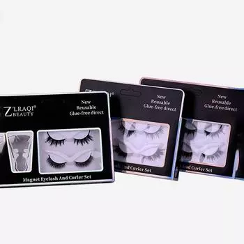 2 Pairs Handmade 3D Mink Eyelashes Natural Thick Magnet Eyelash Set Soft Magnetic Fake Lashes Women 03
