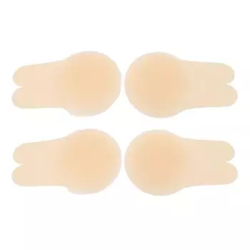 2 Pairs Rabbit Ear Shape Lifting Nipple Cover Reusable Self Adhesive Nipple Patch Waterproof Nipple