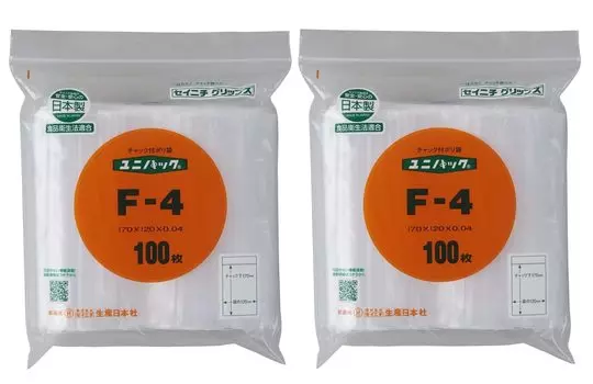 2 пакета шириной 120X комплект с нижней частью патрона/Unipack F-4 (100 штук) (0,04X 170 мм)