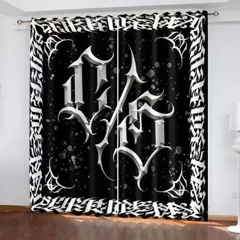 2-панельная белая черная золотая штора для спальни гостиной окна от пола до потолка кухни жалюзи шторы cortinas портьеры 100W130H(CM)40x51in&rod pocket