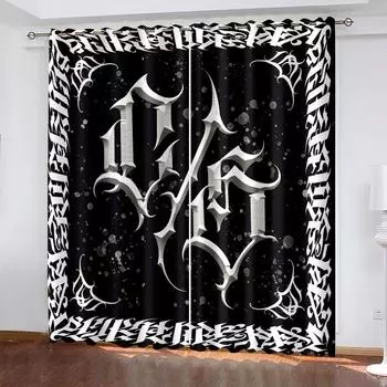 2-панельная белая черная золотая штора для спальни гостиной окна от пола до потолка кухни жалюзи шторы cortinas портьеры 100W130H(CM)40x51in&rod pocket