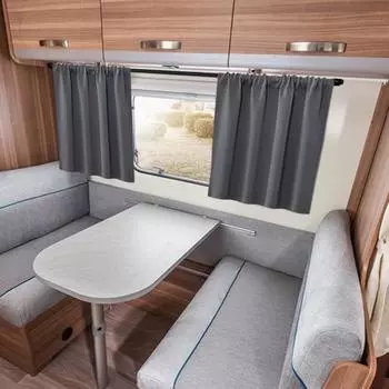 2 панели короткие шторы для кухни RV шторы ярусы 100% затемнение шторы карниз свет блокирует конфиденциальность маленькие оконные шторы