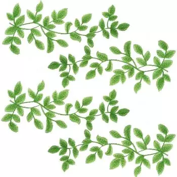 2 пары/4 шт. 3D кружева зеленые лесные листья лоза патчи украшения ремонт