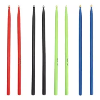 2 пары 5A барабанных палочек из клена для джазовой практики, сменные барабанные палочки, аксессуары для ударных инструментов для Adu 1 Pair Black 1 Pair Red