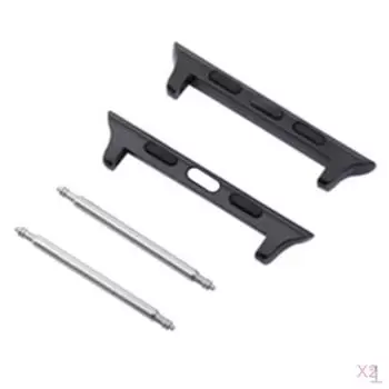 2 пары адаптеров для ремешка часов для 4 соединителей ремешка черный