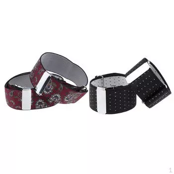 2 пары эластичных браслетов с подвязками на рукавах для блузок