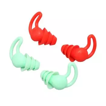 2 пары берушей водонепроницаемые шумоподавляющие края плавника акулы силиконовые многоразовые моющиеся для сна