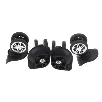 2 пары чемоданов, универсальные колеса, чехол на тележке, запасные части, аксессуары