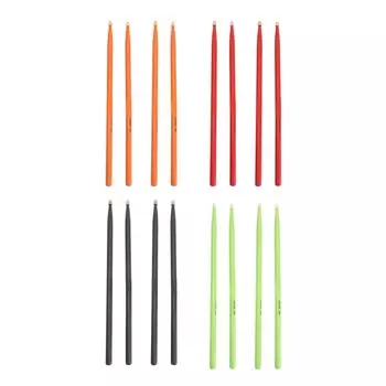 2 пары деревянных барабанных палочек 5A цветные для детей и взрослых начинающих барабанная установка практика DS-09 Orange