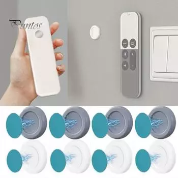 2 пары держателей розеток, магнитные настенные съемные крючки-органайзеры с дистанционным управлением, товары для дома серый